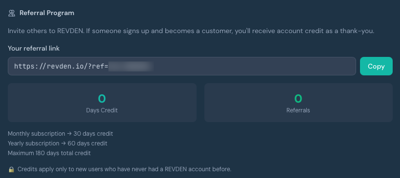 🤝 Referral Program (New)